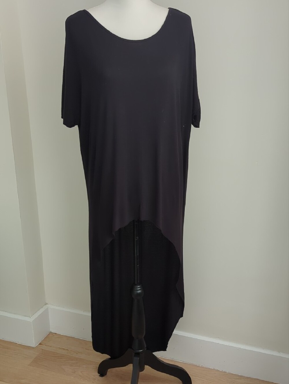 Rock & Republic Black High-Low Tunic T-Shirt Dress LARGE